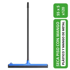 ALL CLEAN - Seca piso azul plástico con mango metálico 22