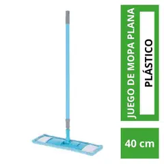 ALL CLEAN - Juego de mopa plana piso 40 cm