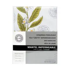 MERIGGI - Mantel Cuadrada 155x155 cm Citron Blanco