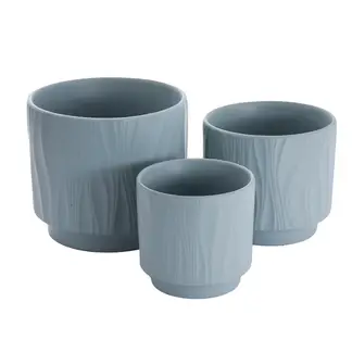 SOHOGAR - Macetero Bruma Terra Soft Cerámica 19x16 cm Gris de Cerámica 19x16 cm Gris