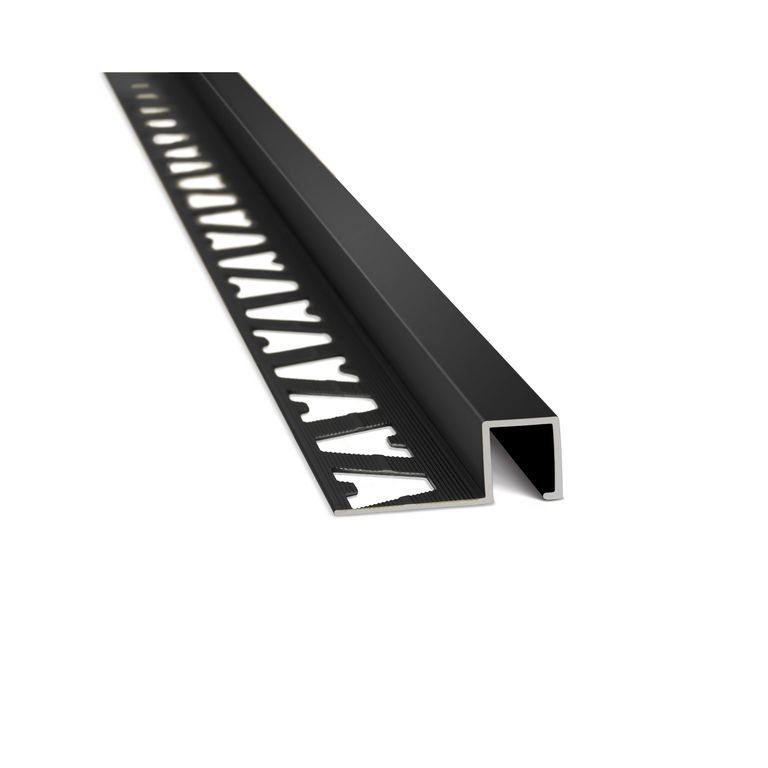 Guardacanto Aluminio 12X10mmx2,50M Negro
