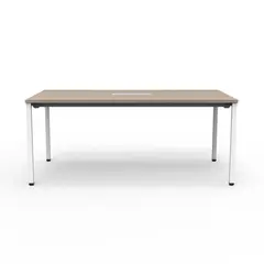 INDUMAC - Mesa de Reunión Paris Office Silver Legno/Blanco 180x75x100 cm