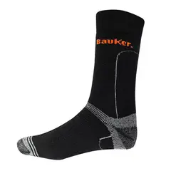 BAUKER - Calcetin Antibacteriano 35% Lana Negro