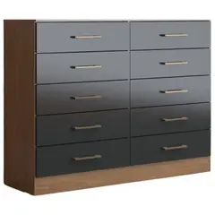 EXIT - Cómoda 10 Cajón(es) 117x92x40 cm Negro