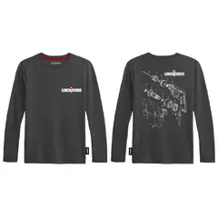 UBERMANN - Polera manga larga Hombre Gris L