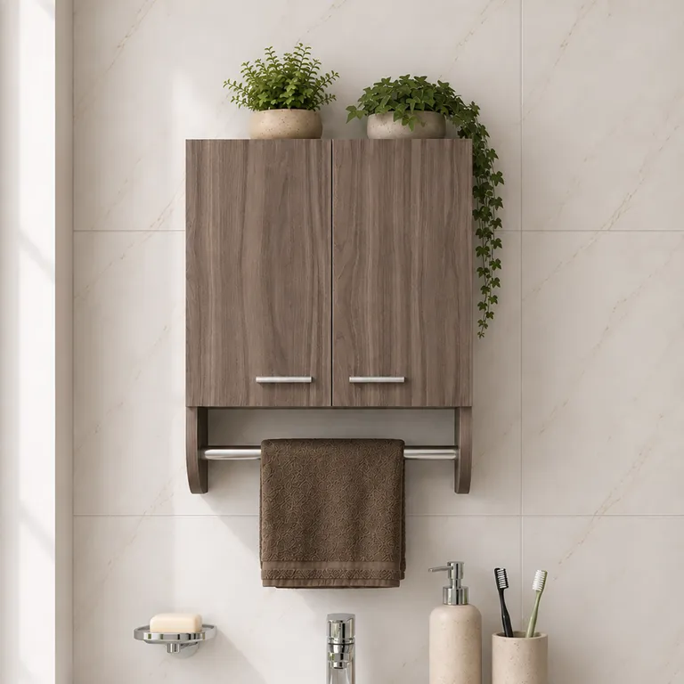 Botiquin 2 puertas bath 50x45x14,5 cm Avellana