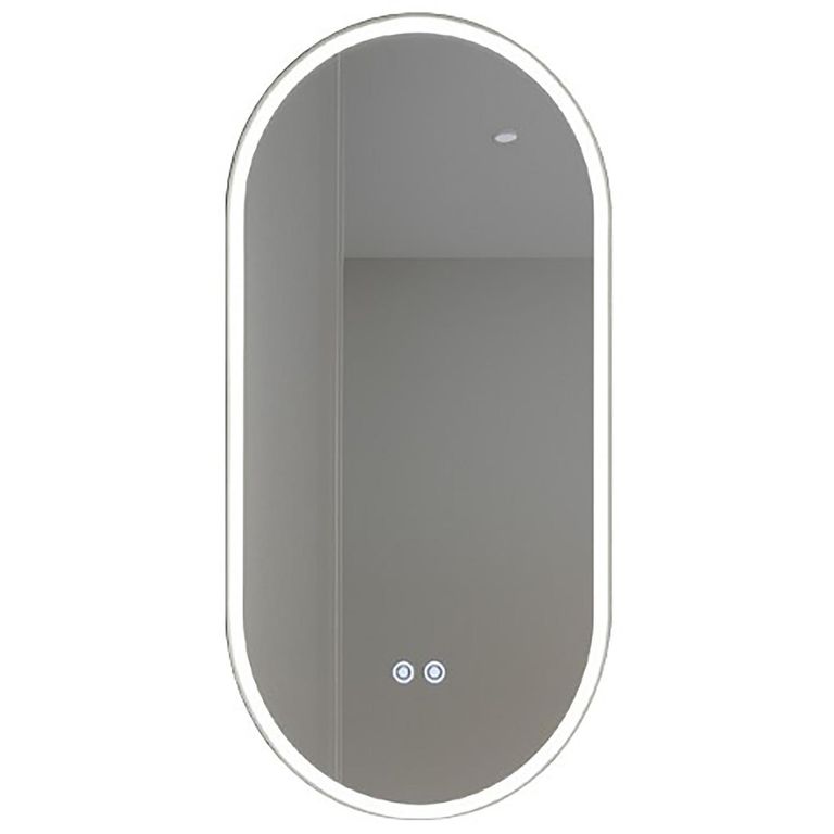 Espejo Vertical Baño Forma Ovalada 50x80 cm Rodas
