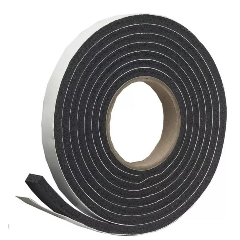 Burlete Espuma pvc Negro 3x25x25 1 cara