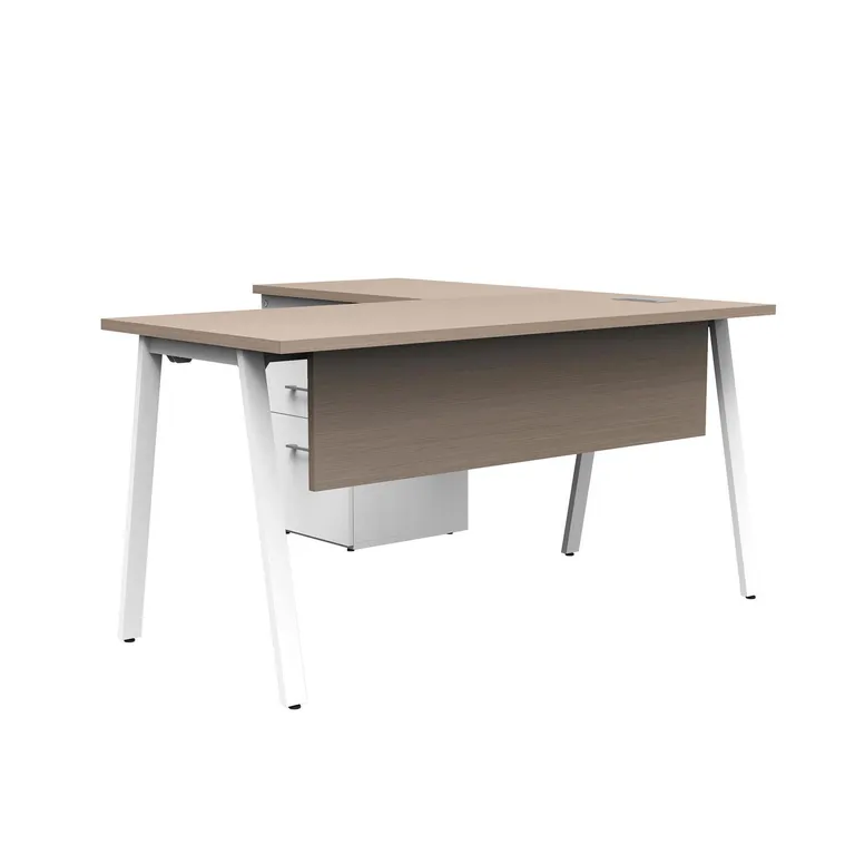 Estación Paris Office Silver Legno/Blanco 150x75x150 cm