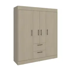 TUHOME - Closet 4 Puerta(s) 2 Cajón(es) 3 Repisa(s) 150.3x177.9x50.4 cm Café
