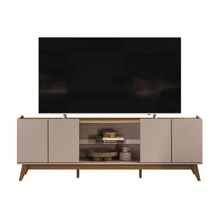 Rack TV 75 " GUARUJA G/N Gris Claro Nogal 200x67x35.5