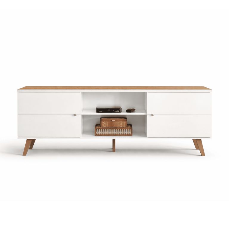 Rack TV 75 " ARACAJU B/N Beige Nogal 180x64x38