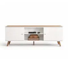 EXIT - Rack TV 75 " ARACAJU B/N Beige Nogal 180x64x38