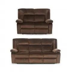 CIC - Juego de Living Reclinable 5 cuerpos Amberes 215x99x103 cm Café