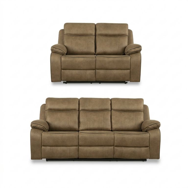Juego de Living Reclinable 5 cuerpos Sevilla 214x100x98 cm Café