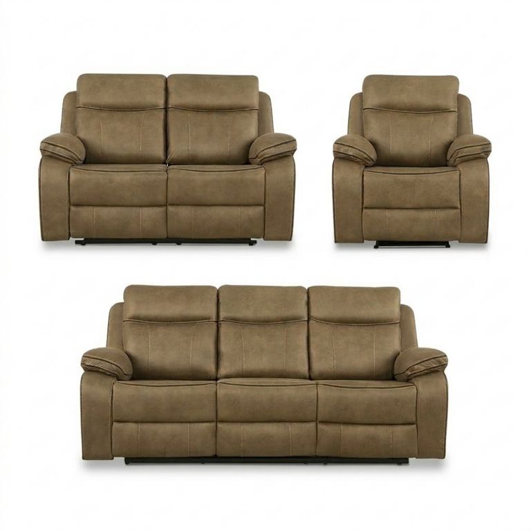 Juego de Living Reclinable 6 cuerpos Sevilla 214x100x198 cm Café