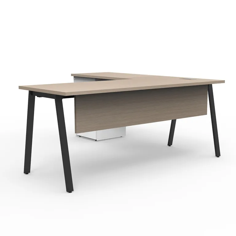 Estación Alpha Office Silver Legno/Negro 180x75x180 cm