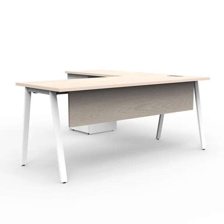 Estación Alpha Office Pure Legno/Blanco 180x75x180 cm