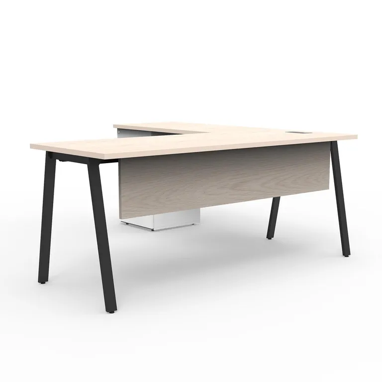 Estación Alpha Office Pure Legno/Negro 180x75x180 cm