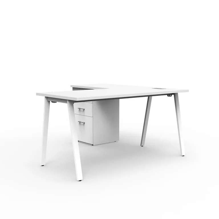 Estación Alpha Office Blanco 150x75x150 cm