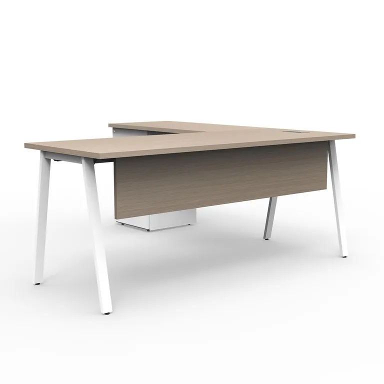 Estación Alpha Office Silver Legno/Blanco 180x75x180 cm