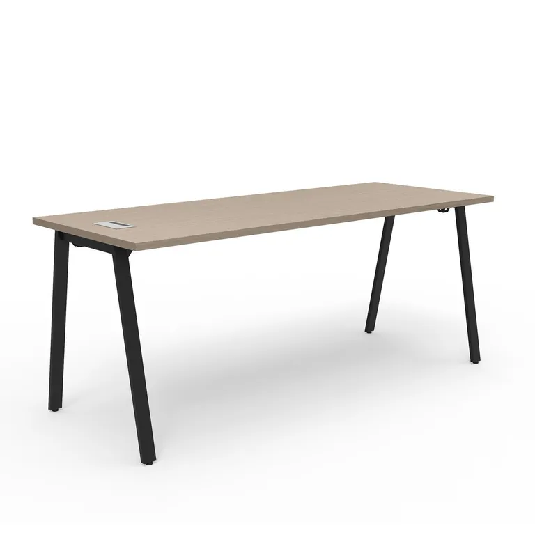 Escritorio Alpha Office Silver Legno/Negro 180x75x70 cm