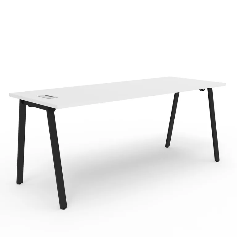 Escritorio Alpha Office Blanco/Negro 180x75x70 cm