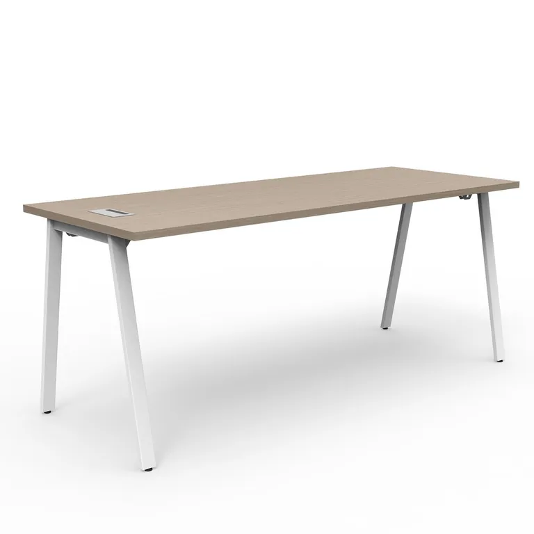 Escritorio Alpha Office Silver Legno/Blanco 180x75x70 cm
