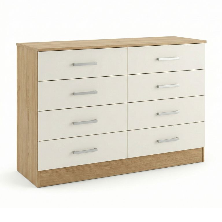 EXIT Cómoda 8 Cajón(es) Roble 117x76x40 cm Beige