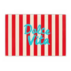 JUST HOME COLLECTION - Tabla para cortar de Vidrio 20x30 cm Rojo/Blanco
