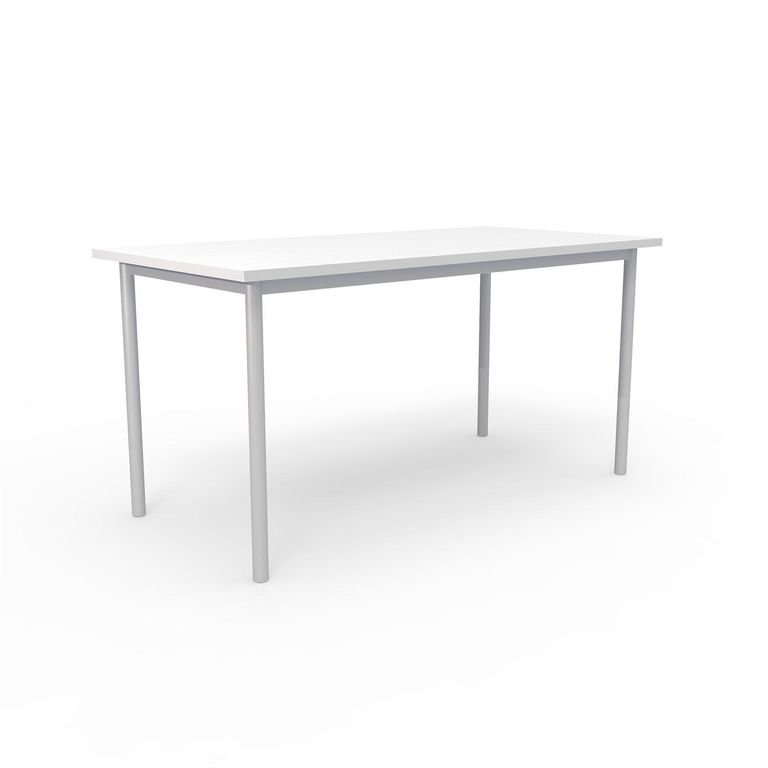 Mesa Multipropósito Línea Plana Blanco/Gris 150x75x75 cm