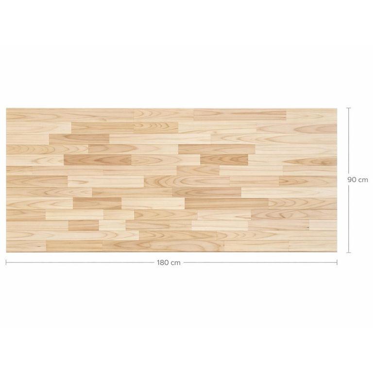 Cubierta Madera Natural 3 cm 90x180 cm