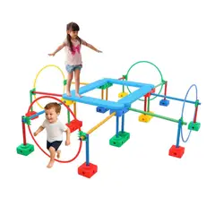 KIDSCOOL - Juego Circuito Psicomotriz 10 en 1 Montessori 150x120x150 cm Multicolor Desde 12 meses