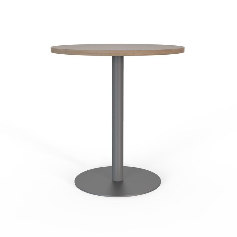 Mesa Disco Silver Legno/Gris 70x70x75 cm