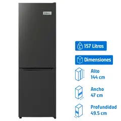 LIBERO - Refrigerador Bottom Freezer Frío Directo 157 Litros Negro LRB-180DFN