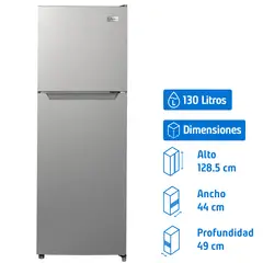 LIBERO - Refrigerador Top Freezer Frío Directo 130 Litros Inox LT LRT-160DFI