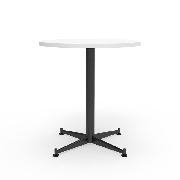 Mesa Multipropósito Columna Blanco/Negro 70x70x75 cm