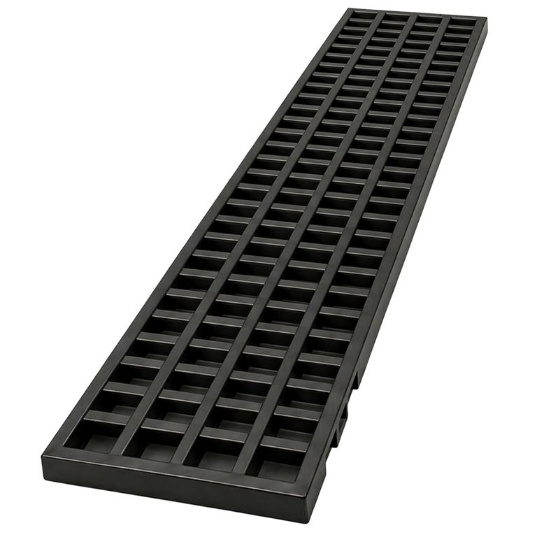 Rejilla Fibratec Uso Peatonal Y Piscina Color Negro A15 50 cm