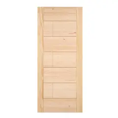 GLOVER - Puerta Exterior Madera pino radiata 80x200 cm LLaima Natural