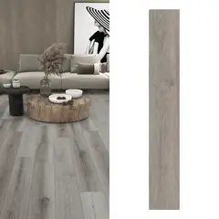 CORDILLERA - Piso Vinilico 6 mm 22.8x152.4 cm Lenga Glaciar Gris Oscuro 2.43 m2