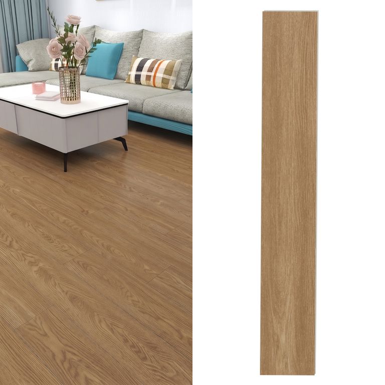 Piso Vinilico 4.5 mm 18.3x122 cm Austral Encina Café 3.13 m2