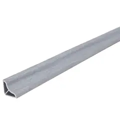 HOGA - Moldura 1/4 Rodon PVC Gris 15 mm 1.5x200 cm