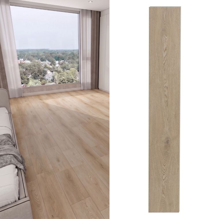 Piso Vinilico 5 mm 18.3x122 cm Patagonia Avellano Natural Café 2.68 m2
