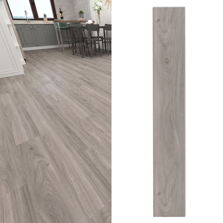 Piso Vinilico 5 mm 18.3x122 cm Patagonia Quillay Gris Gris 2.68 m2
