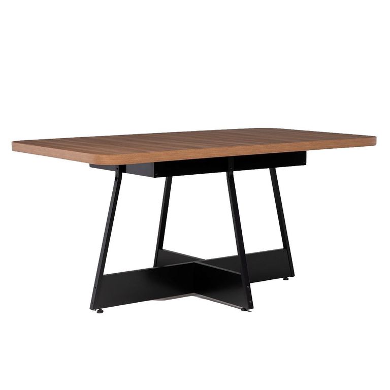 Mesa Rio Canela/Negro 90x75x160 cm