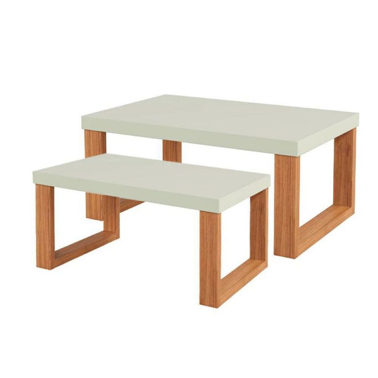 Mesa de Centro Yulton Blanco/Canela 89.5x53x35 cm