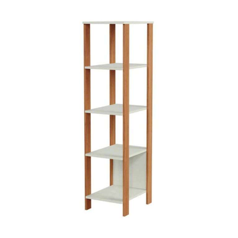Repisa MDF 4 Nivel(es) 33x135x44 cm Blanco/Canela