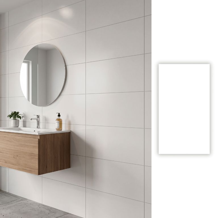 Cerámica 33x60 cm Absolute White Mate Blanco 2.34 m2