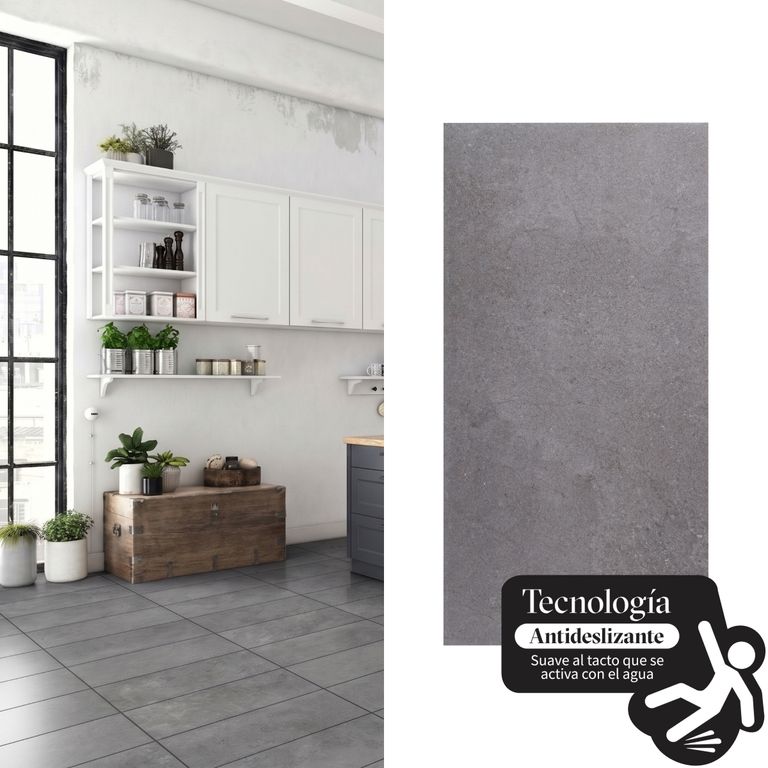 Gres 30x60 cm Capital Grafito Antislip Grafito 1.44 m2