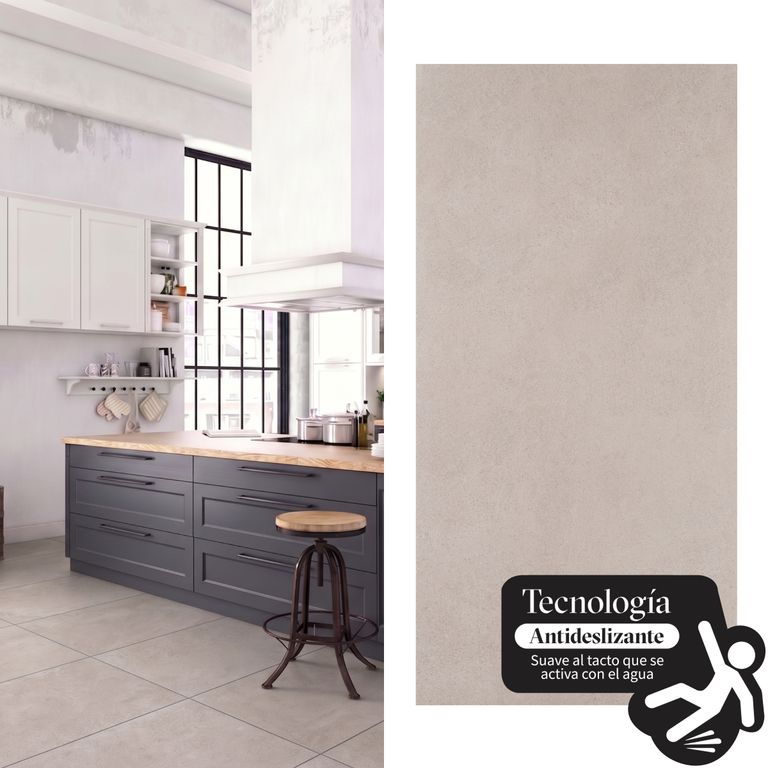 Porcelanato 60x120 cm Capital Silver Antislip Plata 1.44 m2